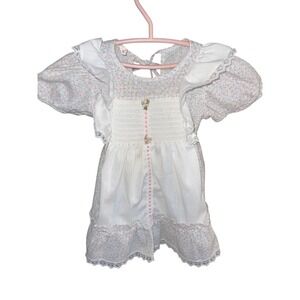 Evy Of California Vintage Girls USA Made Lace Dress T-2 Flower Dress Big‎ Doll